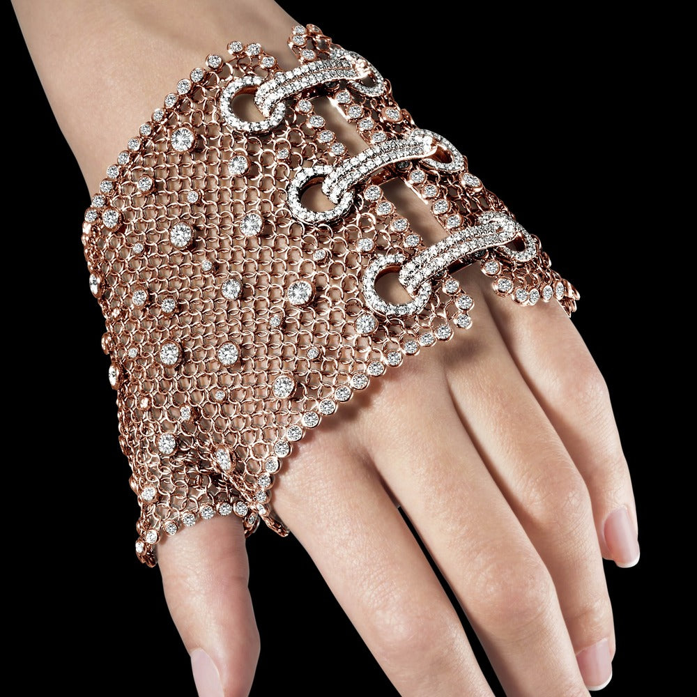 Rare Touch Collection Diamond Mesh Glove