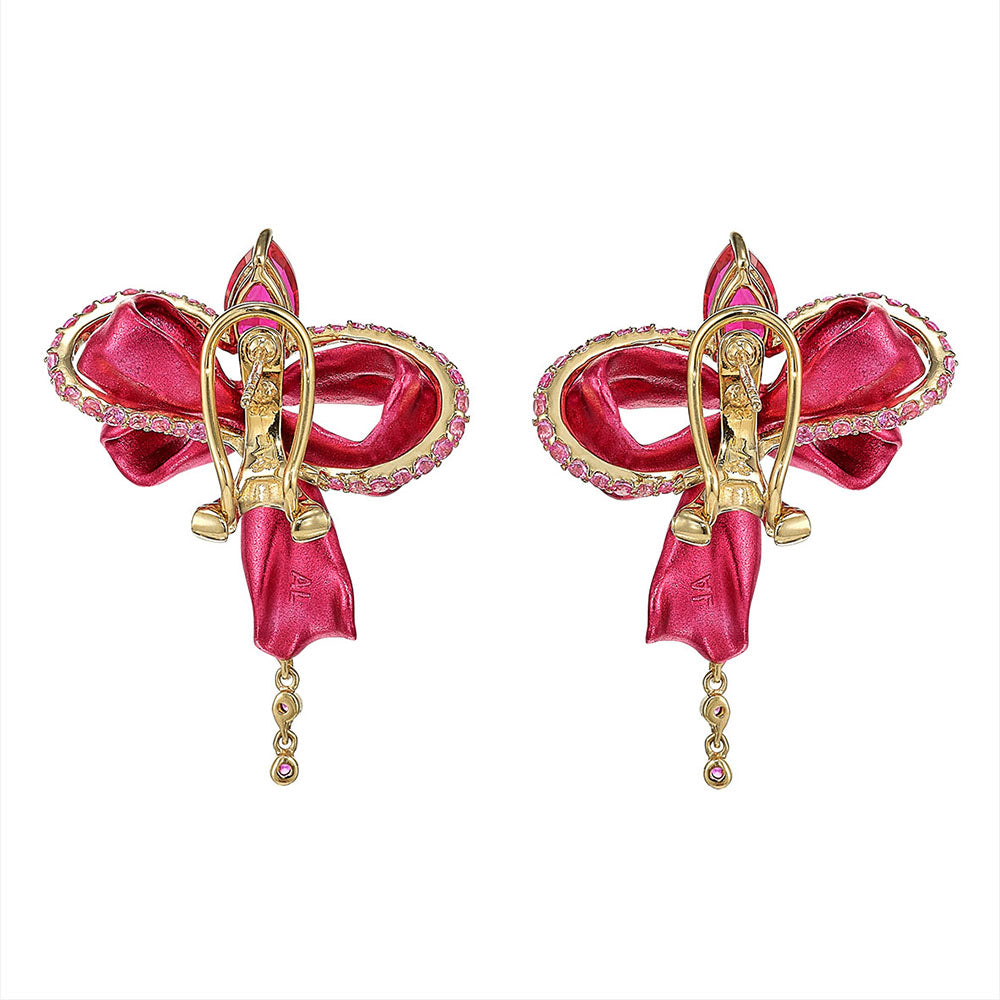 Ruby Cupid's Bow Earrings Online | Theodore and C.